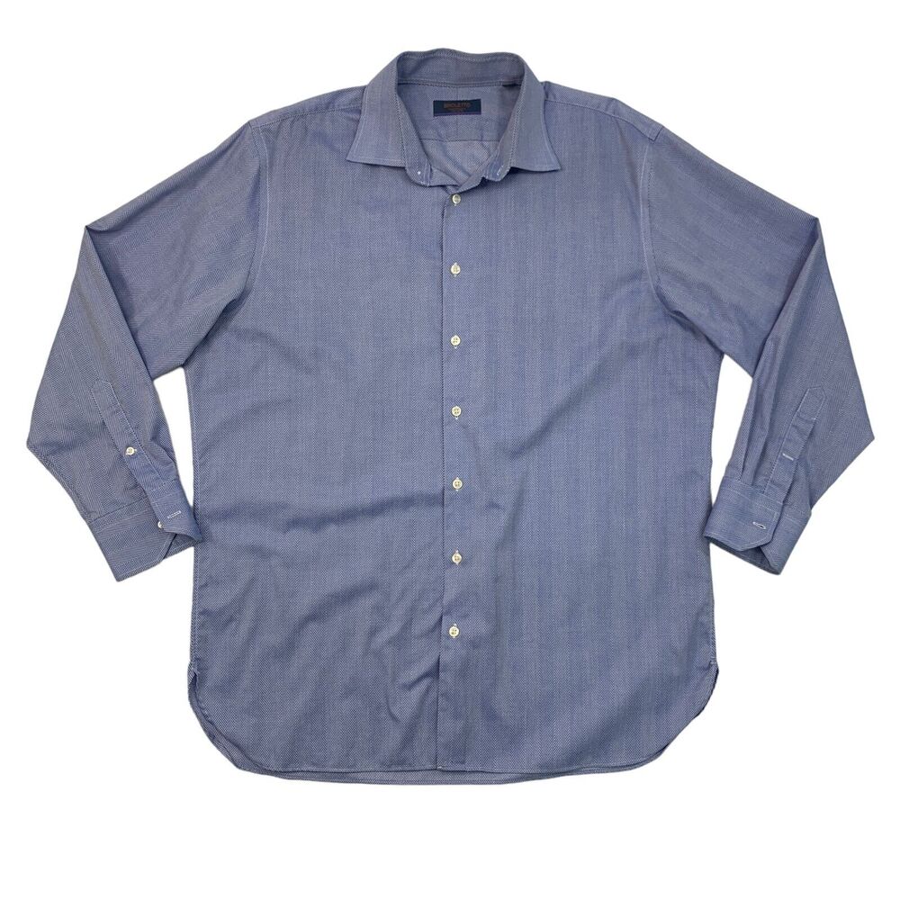 Broletto Shirt Men 17 Striped Non Iron Cotton Traditional Fit Collared Button Up